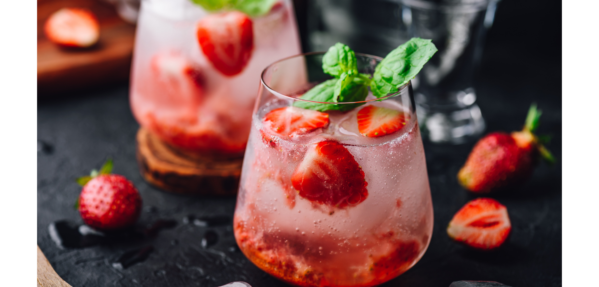 Signature strawberry cocktails by The Drink Lab mobile bartending service in Chattanooga, TN.