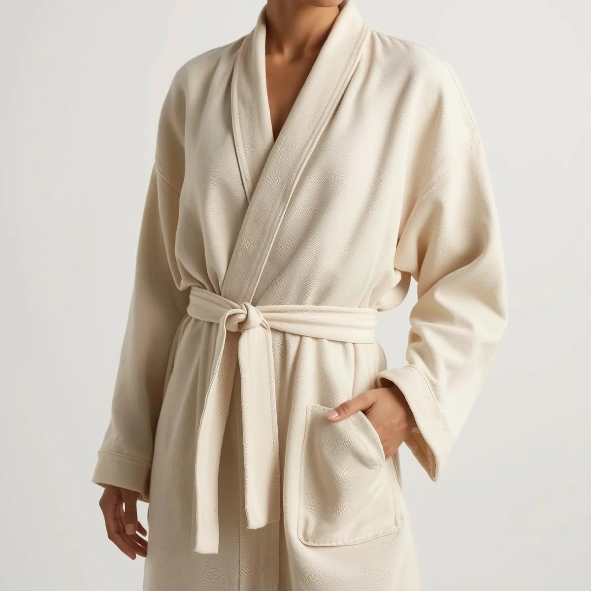 Neutral Cotton Robe 
