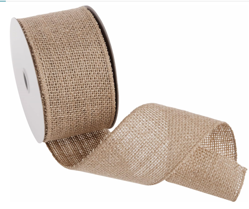 Natural Burlap Wired Ribbon