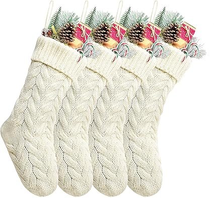 Ivory/White Knit Stockings