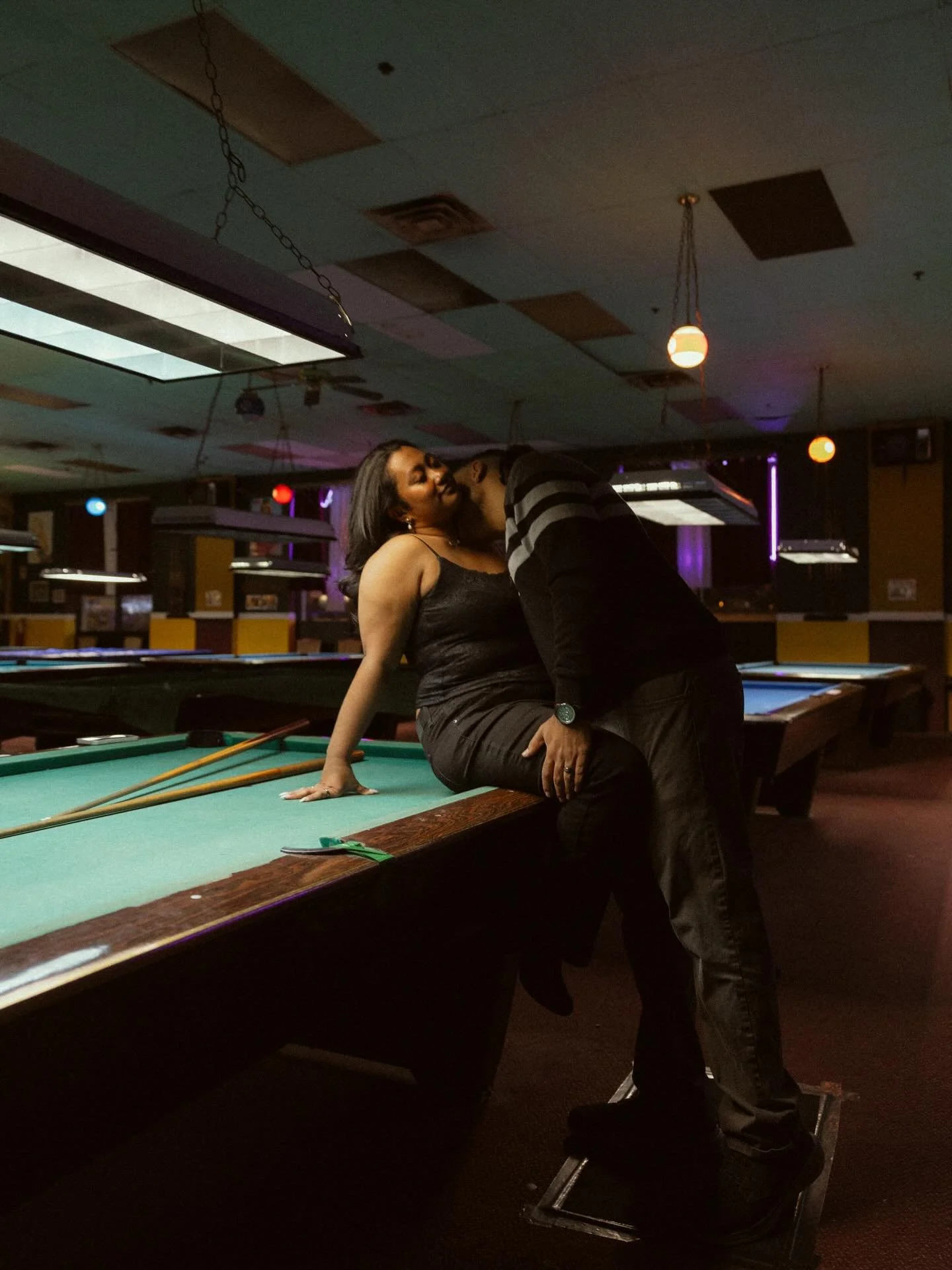 we had a pool party 🎱 

Julie reached out when i posted my discounted sessions, they recently got engaged (!!!!) and their first date was actually at a pool hall - so this was perfect! We had a blast, giggling the entire time. It&rsquo;s always a go