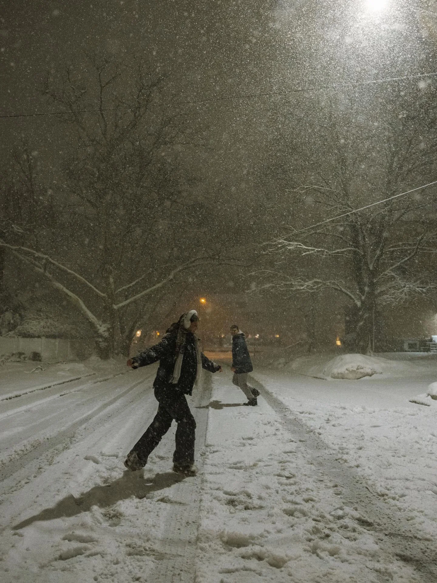THE snowfall photos. Finding a couple who&rsquo;s just as crazy as I am. Meeting them on a random Montclair street - in a blizzard (the first in how long??) Having them run around and lay in the snow and then barely making it back before the travel b