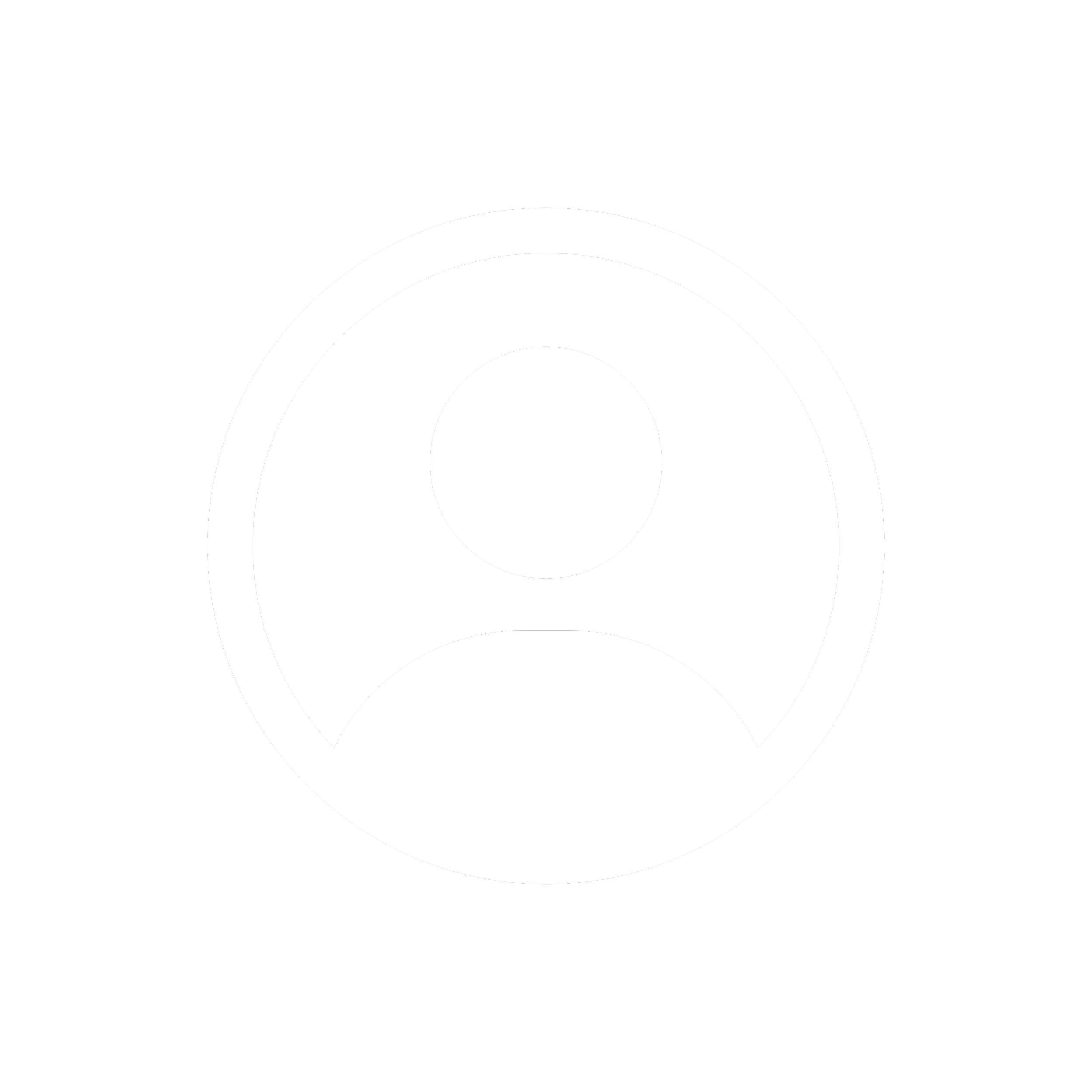 Generic user profile icon with a white outline of a person on a black background