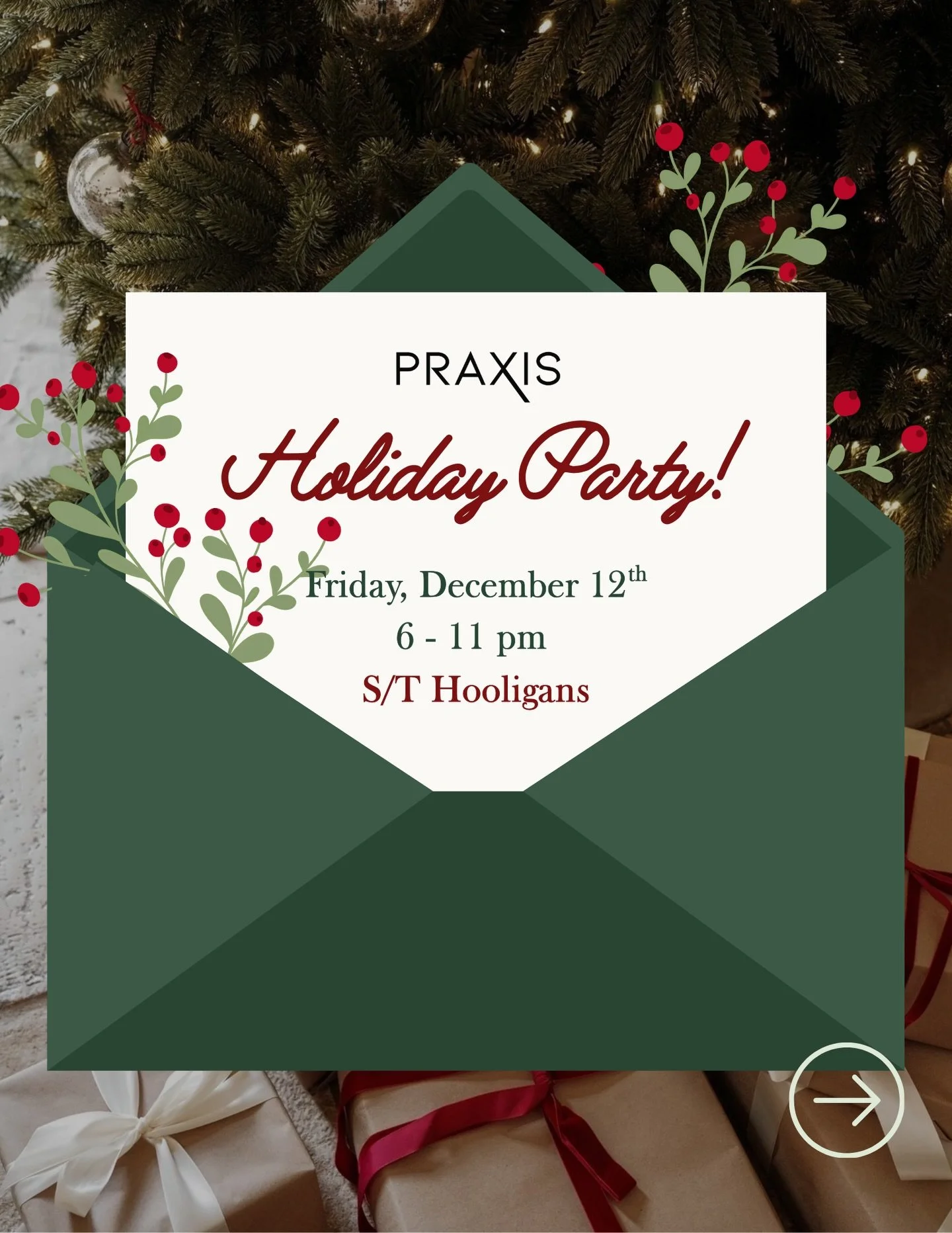 Praxis&rsquo; first-ever Winter Xmas Party is HERE! 🎄✨
Friday, December 12th &mdash; early enough so nobody has an excuse 😉

We&rsquo;re hosting this party at the famous S|T Hooligans, and we&rsquo;ve got an amazing night lined up:

🎧 DJ Benny Blu