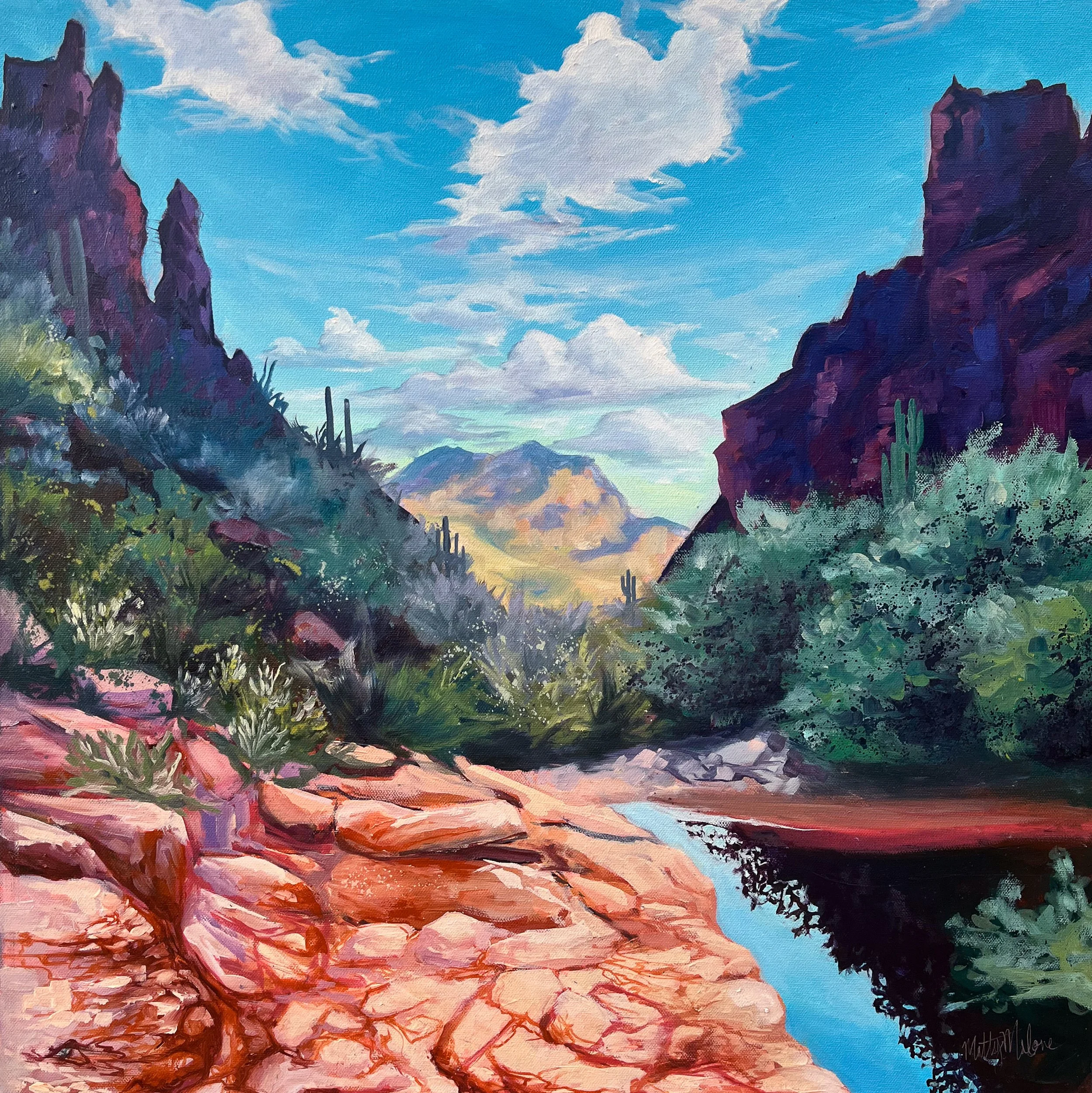 Peralta Canyon | Oil on Canvas | 24" x 24" 