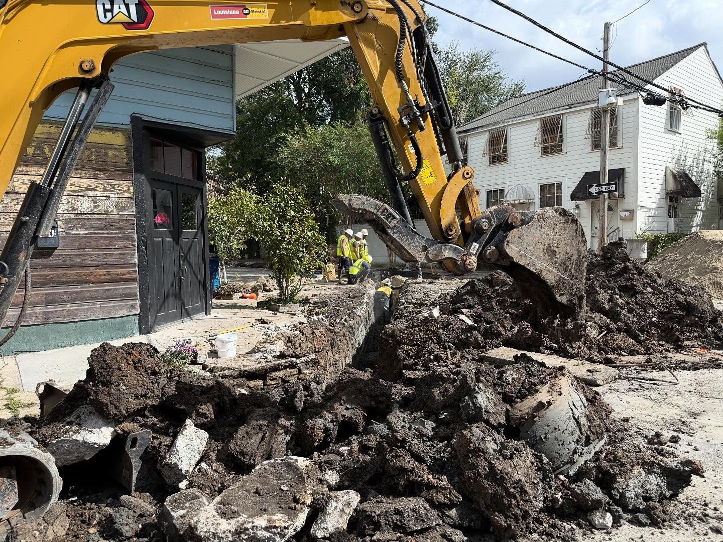 Thanks to the @cityofnola we will be closed for at least lunch today. We apologize for the inconvenience but we were also taken by surprise that the city decided to dig a giant trench right on our front door step with absolutely zero notice this morn