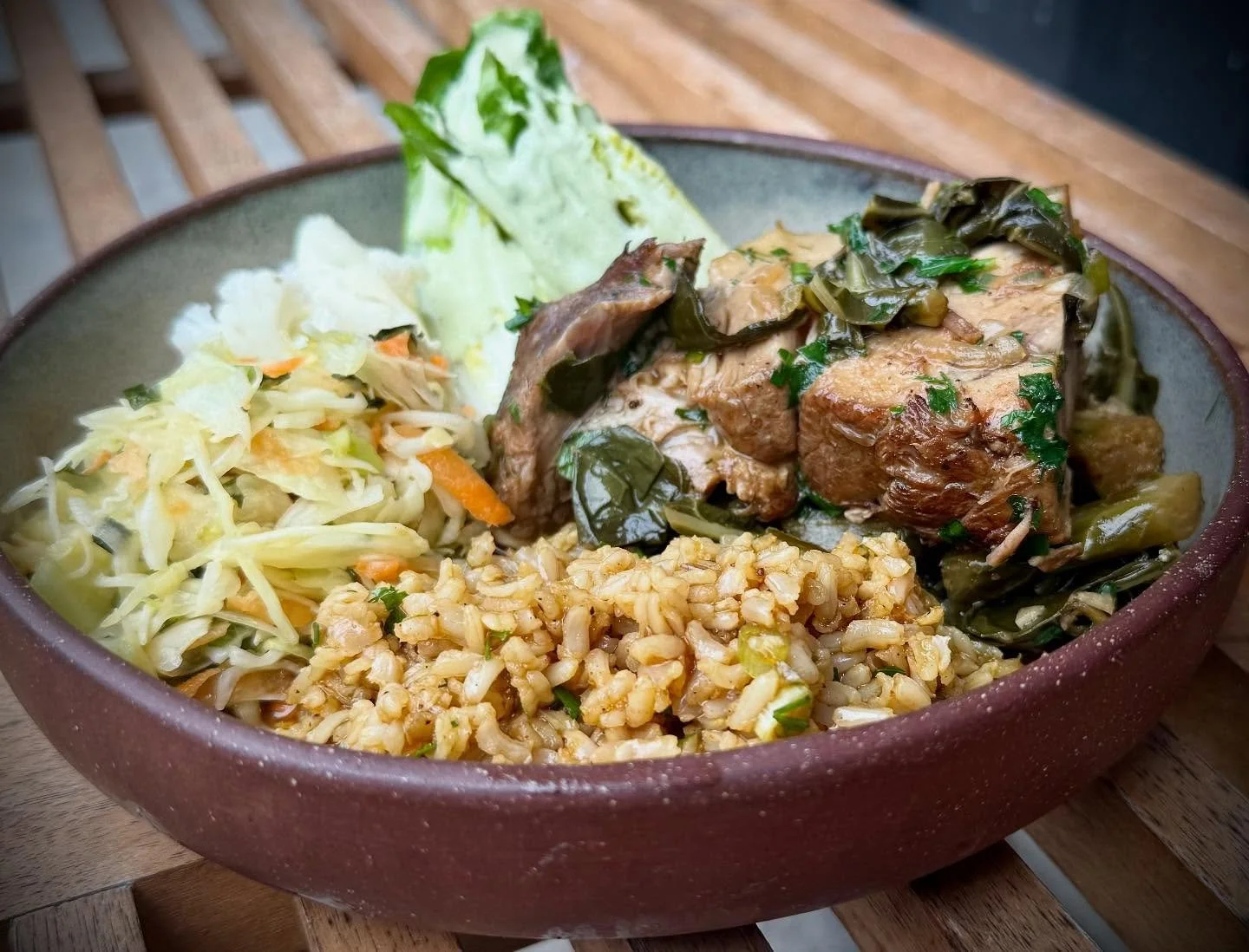 Starting today we will be running weekly (non chicken) specials and dinners. To kick it off we are doing slow cooked pork shoulder with braised collard greens. Order it as an individual meal, dinner for two or dinner for four. Comes with choice of si