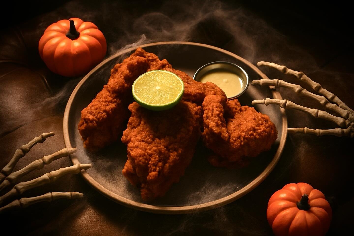 🎃Happy Halloween! 🎃 Come on by and visit us or order a big take out meal for the family pre or post trick or treating. It&rsquo;s also Fried Chicken Fridays. We have a limited supply of half fried chickens available today. Come and get it while you