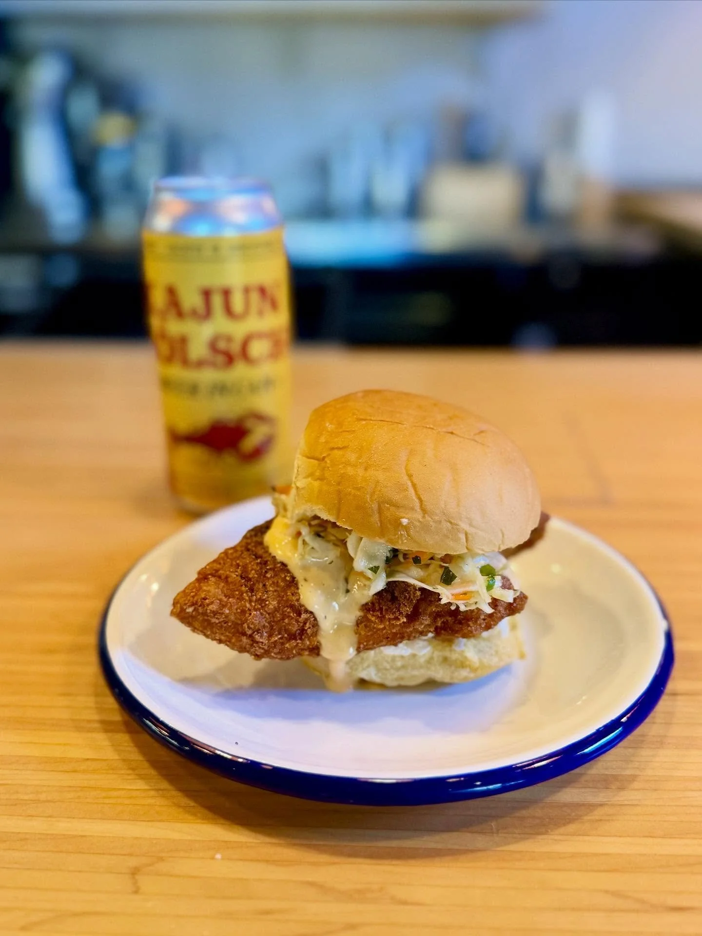 She&rsquo;s back! Fried chicky sandwich, new and improved! Calabrian chilis, turnip ravigote, and cabbage slaw on a potato roll.