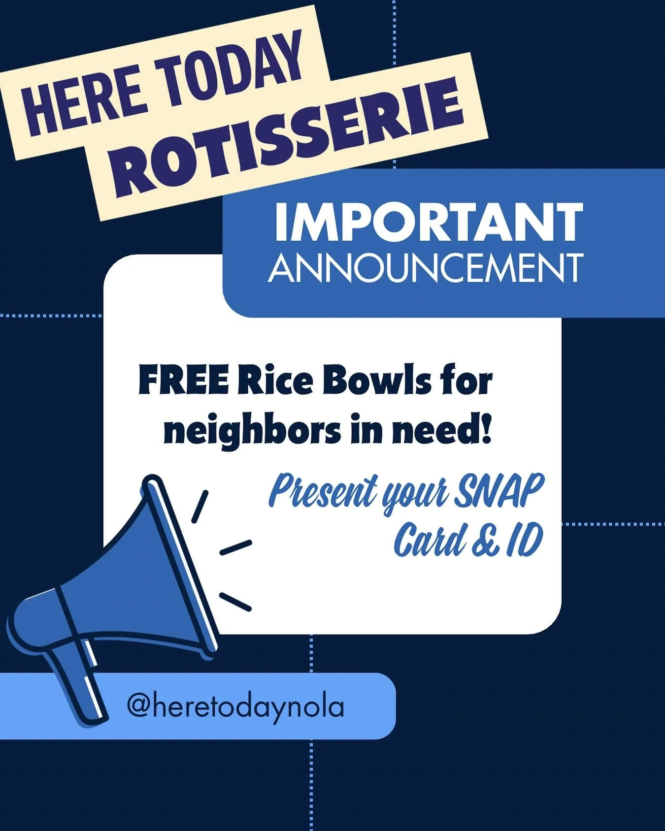 No one should have to live with food insecurity in this county and unfortunately it looks like this problem will not be improving anytime soon as our government is cutting SNAP benefits during the  shutdown. We would like to do our part to help in an