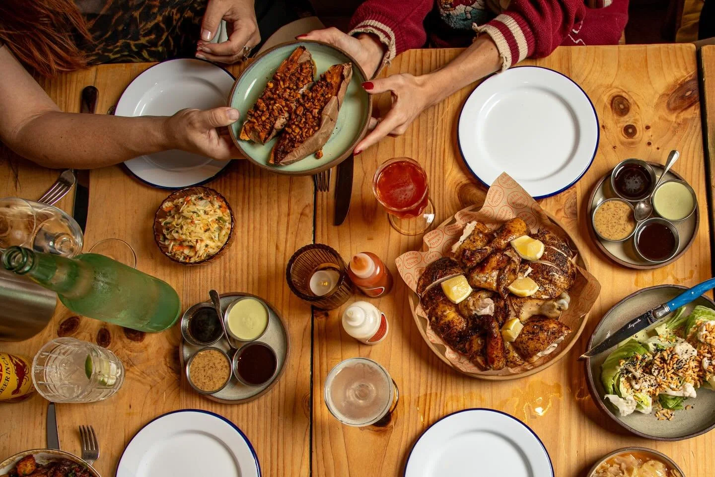 A perfect day for some rotisserie chicken. Come join us in our dining room or order online from the link above. 1-7pm every Sunday. Also, we have wings today!