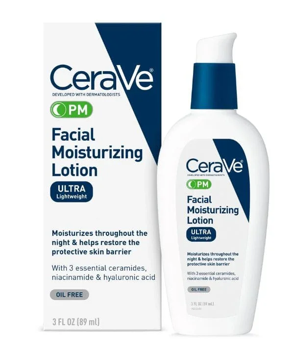 Loción Hidratante Facial PM Ultra Ligero – CeraVe