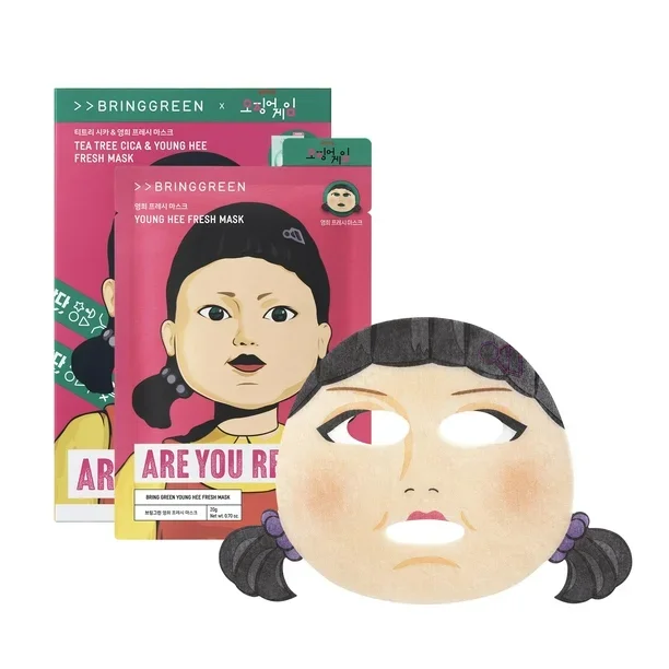Tea Tree Cica & Young Hee Fresh Mask Set – Bring Green x Netflix
