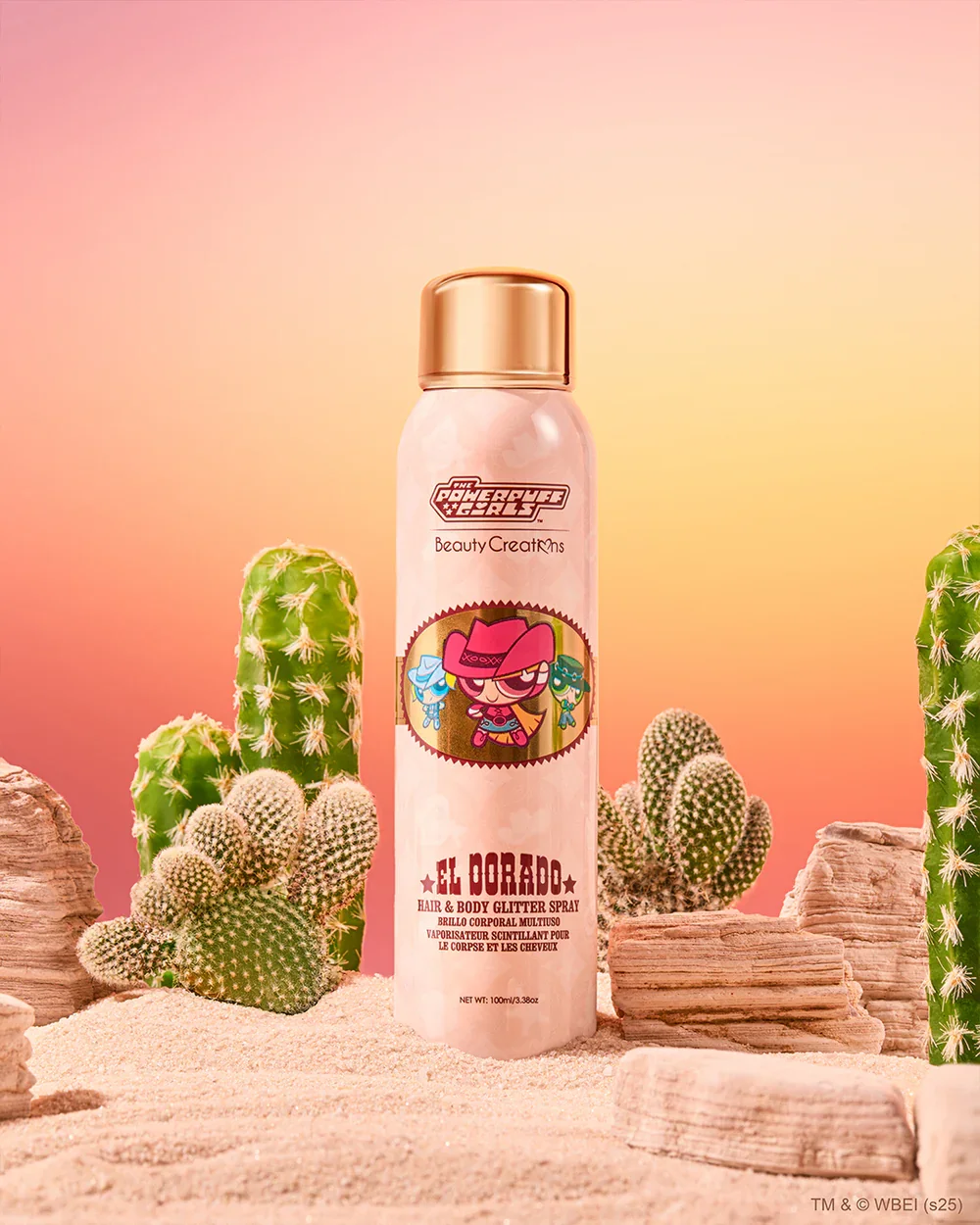 Spray de Glitter para Cuerpo y Cabello “El Dorado” – The Powerpuff Girls X Beauty Creations