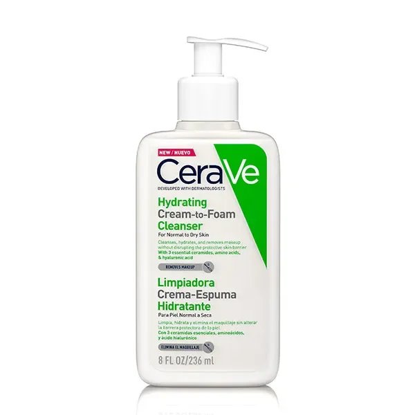 Hydrating Cream-to-Foam Cleanser – CeraVe