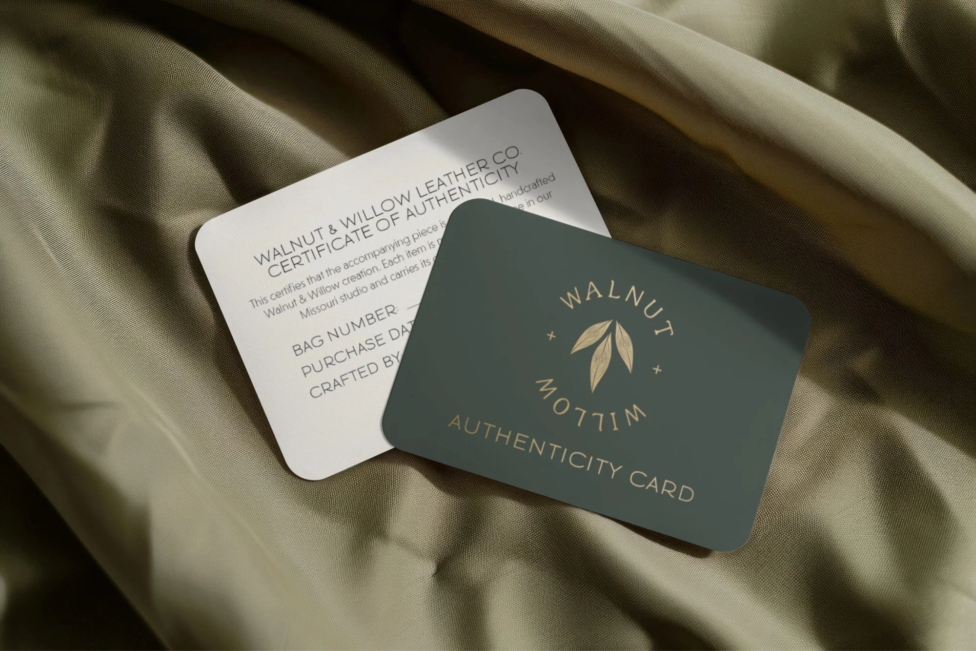 image of the autenthicity card that is provided with each purchase