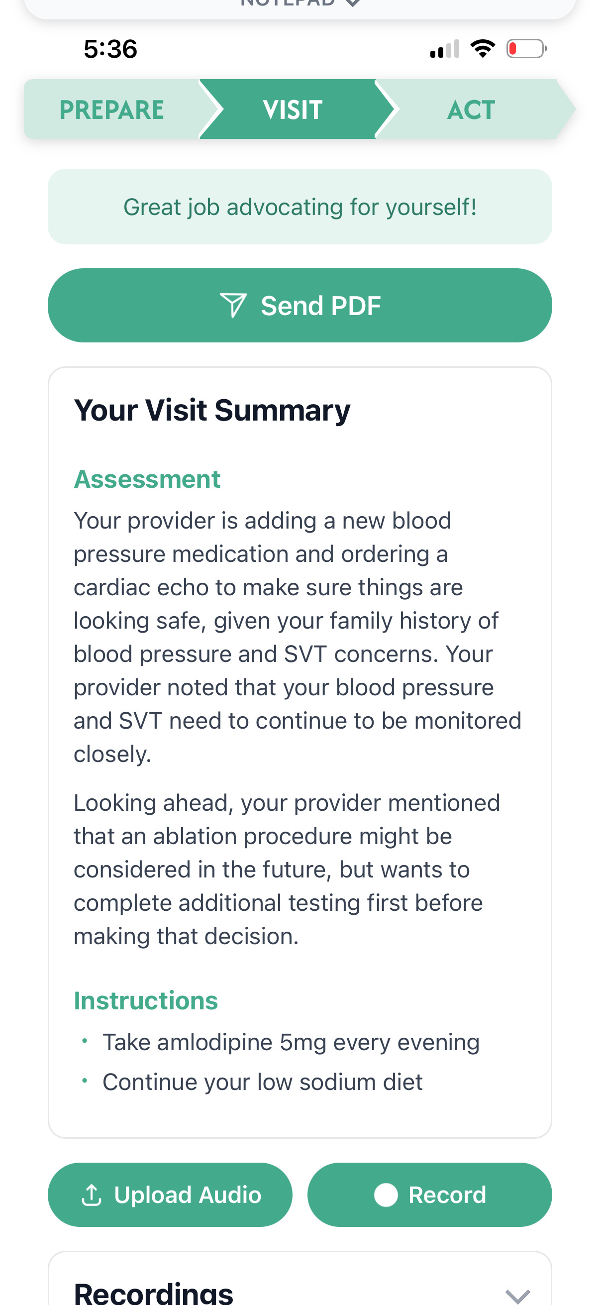 Advokit app screen