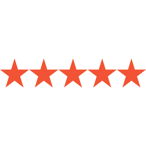 Five red stars in a row.