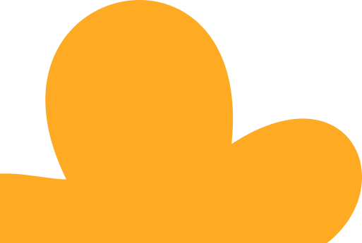 A cartoon-style, orange cloud on a black background.