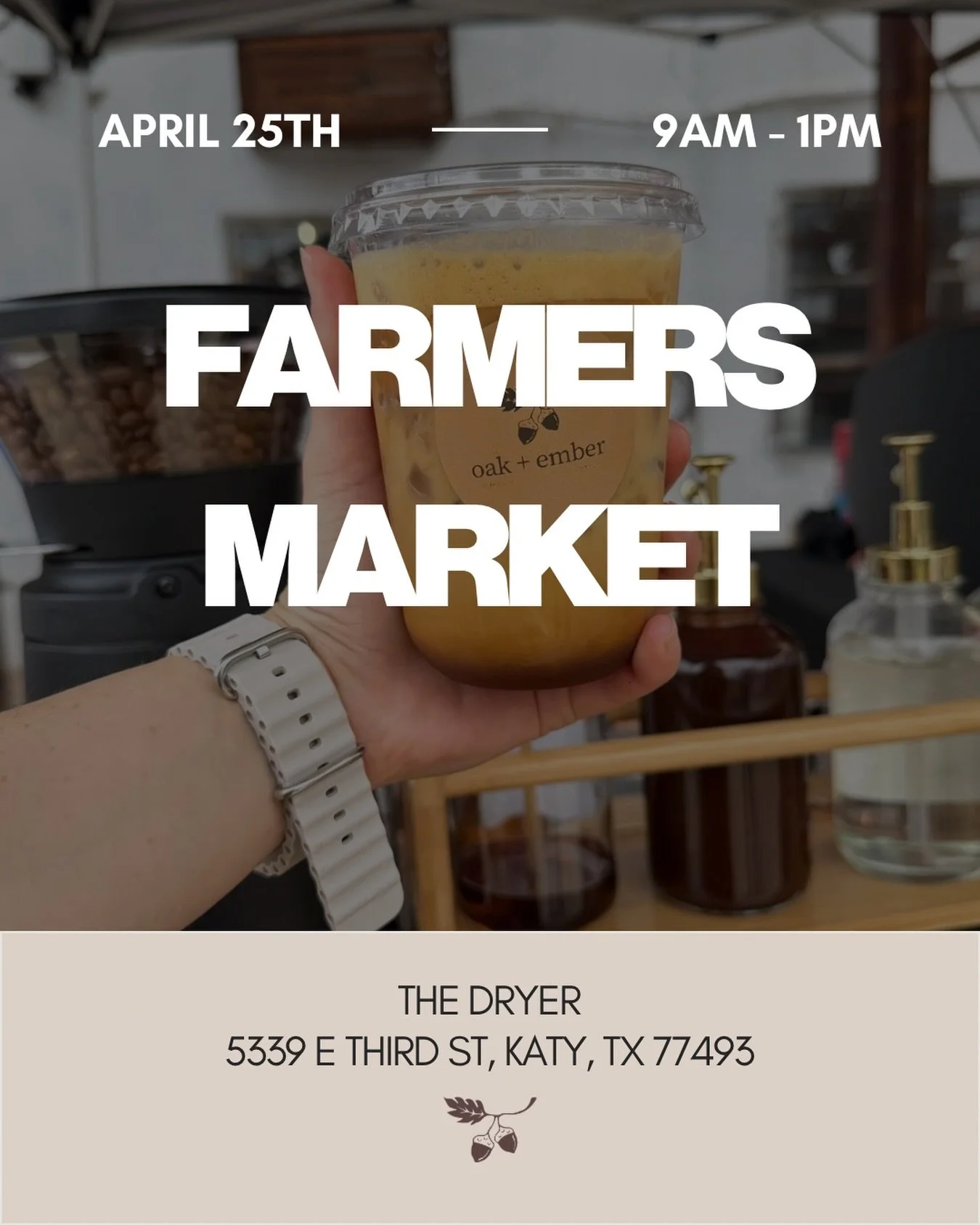 We have another market coming up this Saturday, April 25th 🌱

It&rsquo;s the last one of the month, and we&rsquo;re really hoping to close it out on a high note&mdash;good coffee, good energy, and an even better community.

If you&rsquo;ve been mean