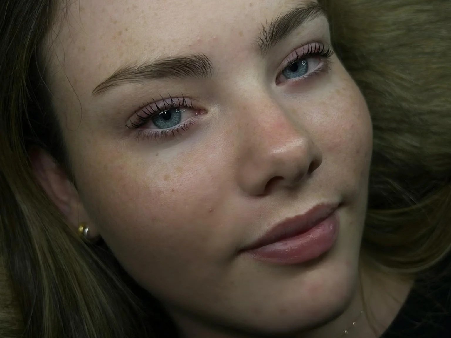 Close-up of a human eye Korean lash lift in coffs harbour.