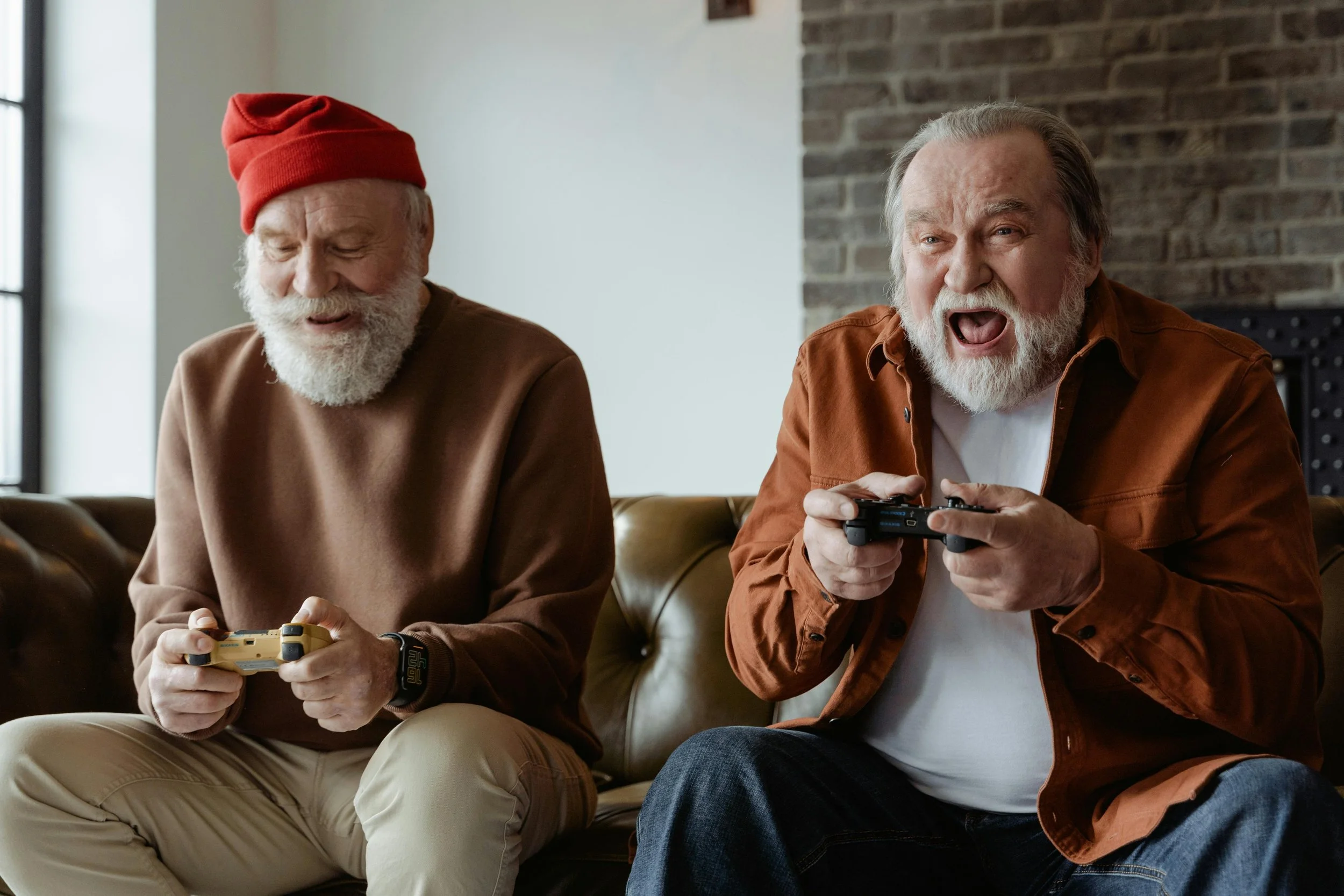 Two men playing video games