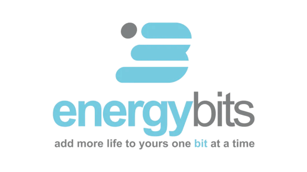 Logo for energybits with a modern design and a stylized blue and grey colour scheme.