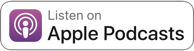 Apple Podcasts logo with the text 'Listen on Apple Podcasts'.