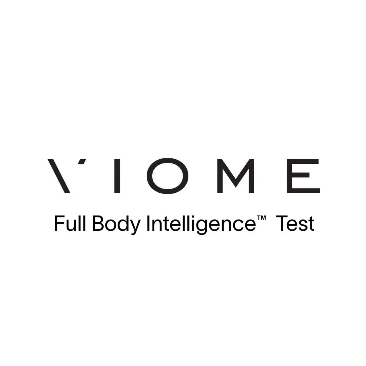 Logo for V'IOME Full Body Intelligence Test with minimalist design.