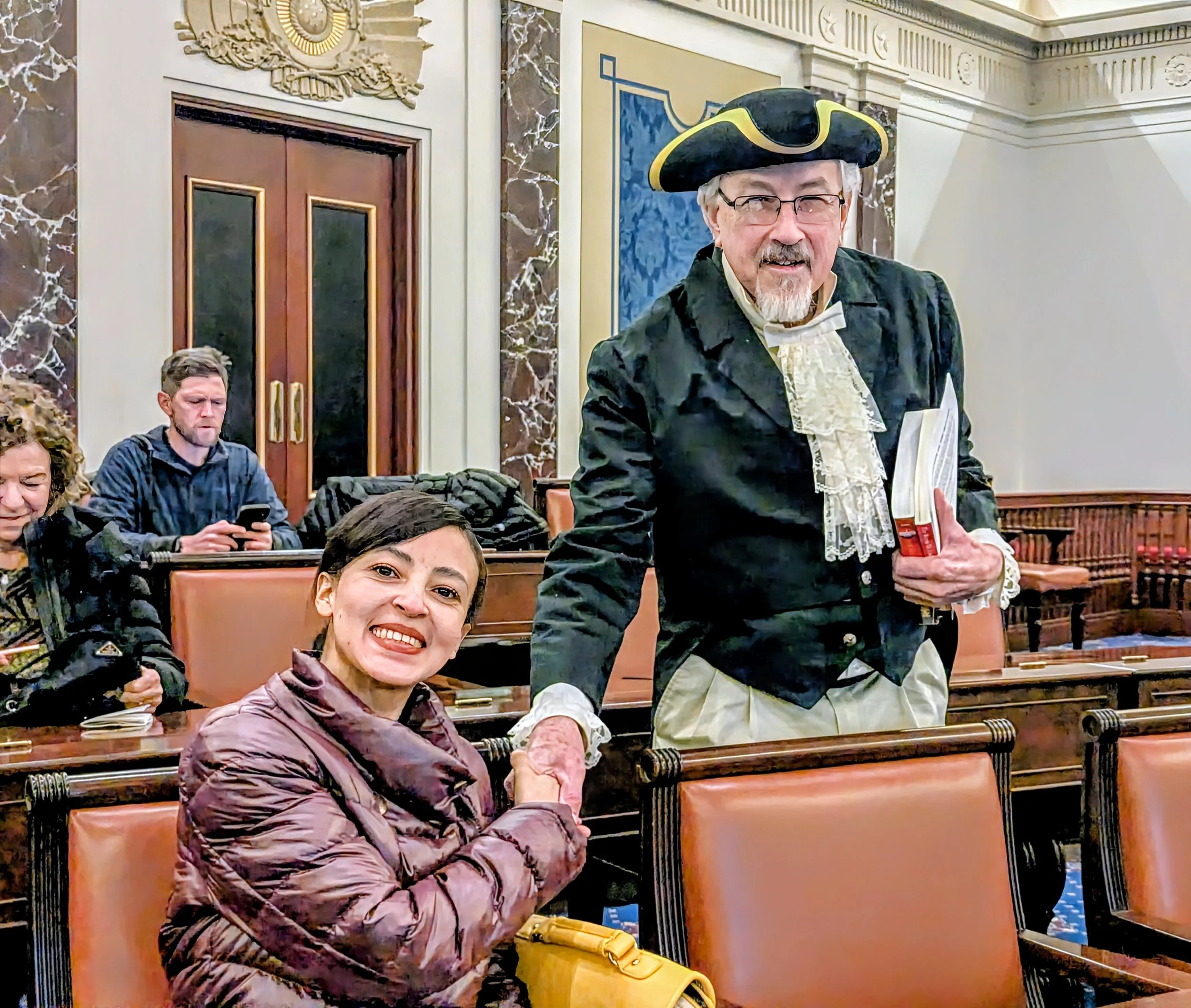 MACCE President Roger Desrosiers and attendee Citizen Lyceum March 2026.jpg