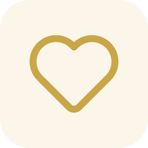 Gold heart outline on a light background.