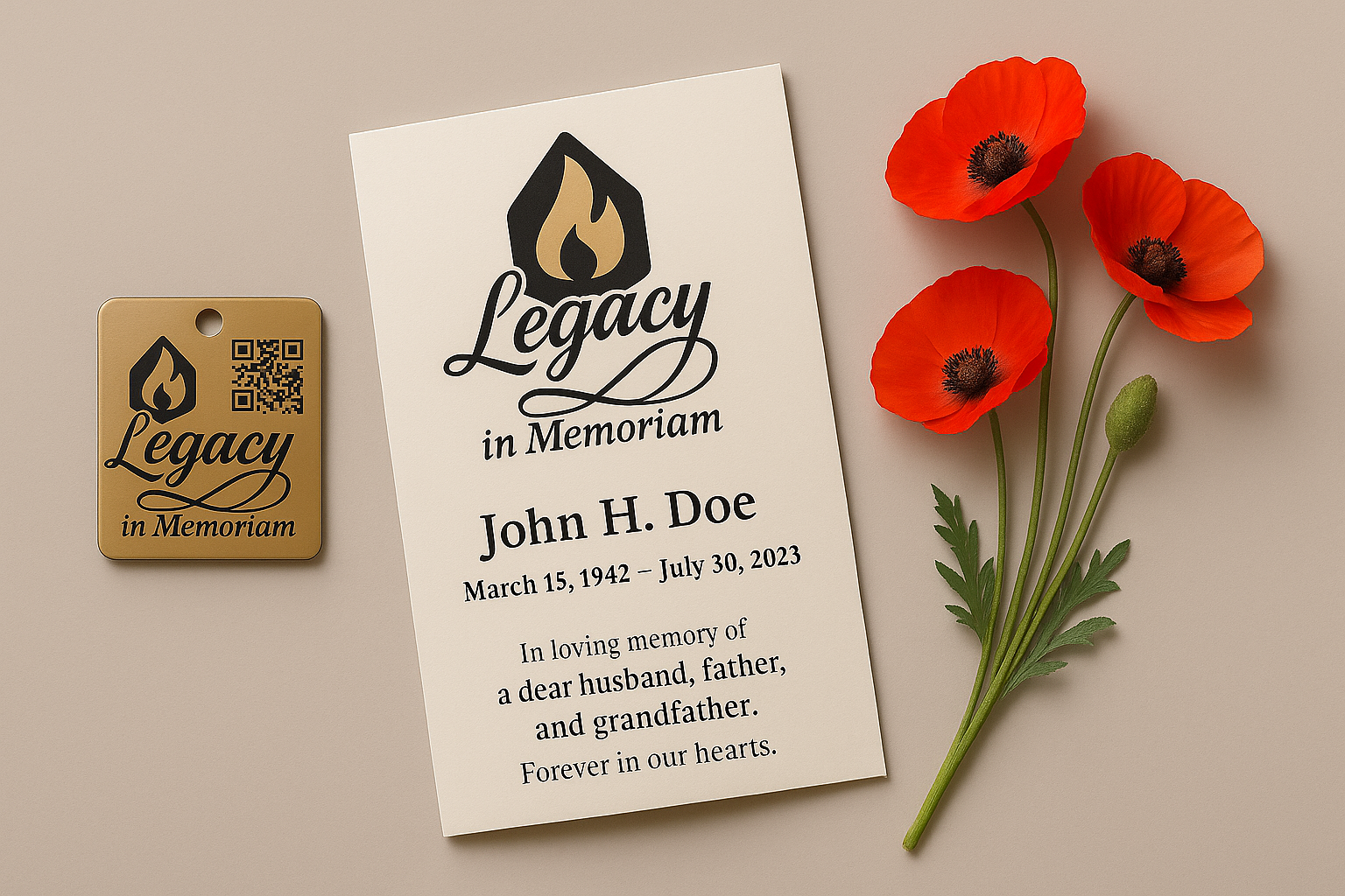 choose and personalize QR memorial plate