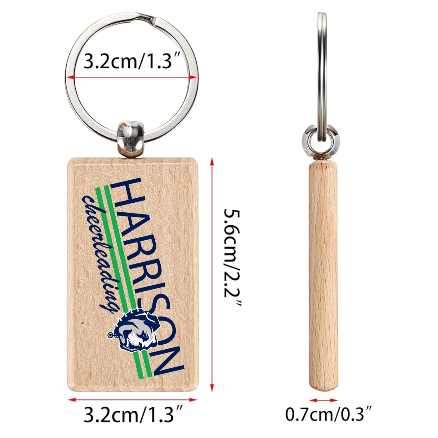 Hoya Dog Stripes Rectangle Keychain.png