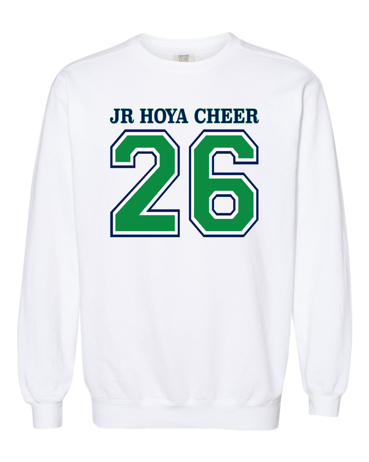 '26 Jr. Hoya Cheer Sweatshirt - White.png