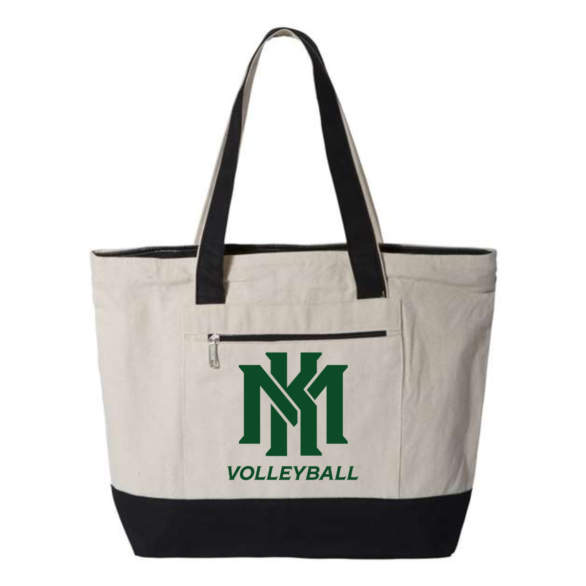 KM Volleyball Zipper Tote Bag