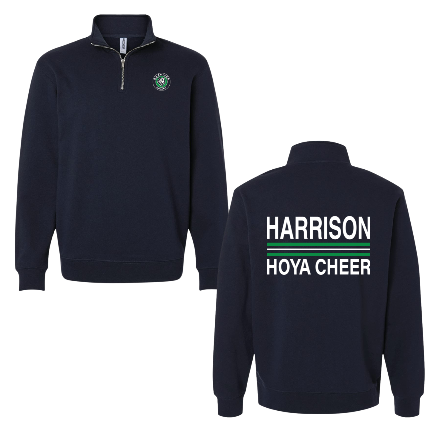 Hoya Cheer Stripes - Quarter Zip Navy.png