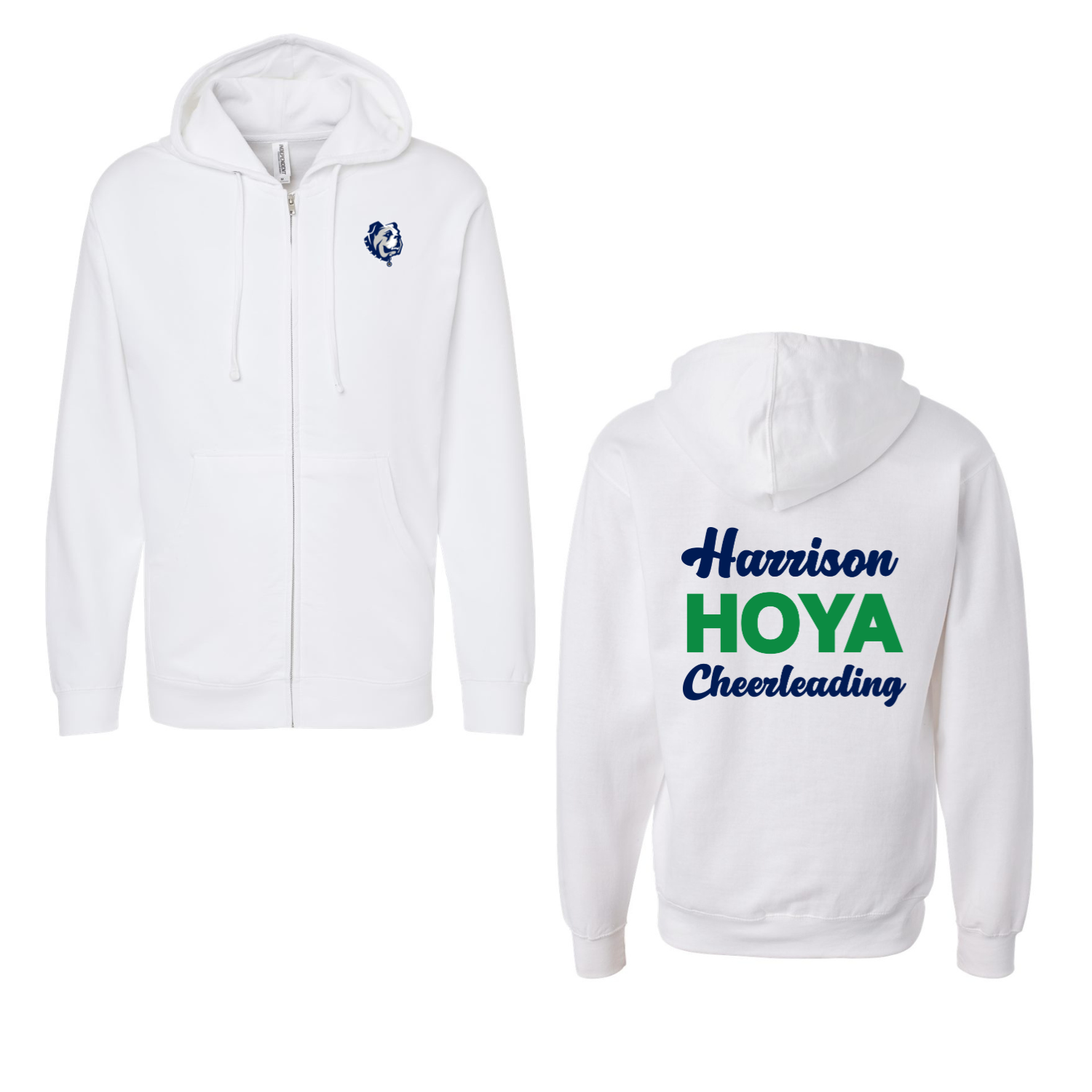 Hoya Cheerleading  Zip Up White.png