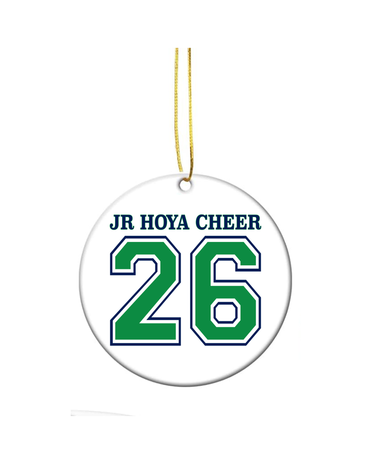 Ceramic Ornament - '26 Jr. Hoya Cheer