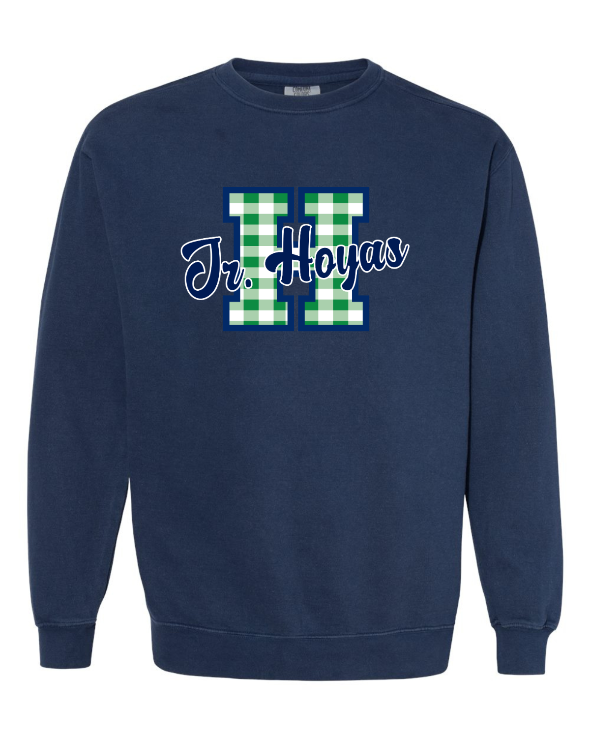 Gingham H Sweatshirt - Navy.png