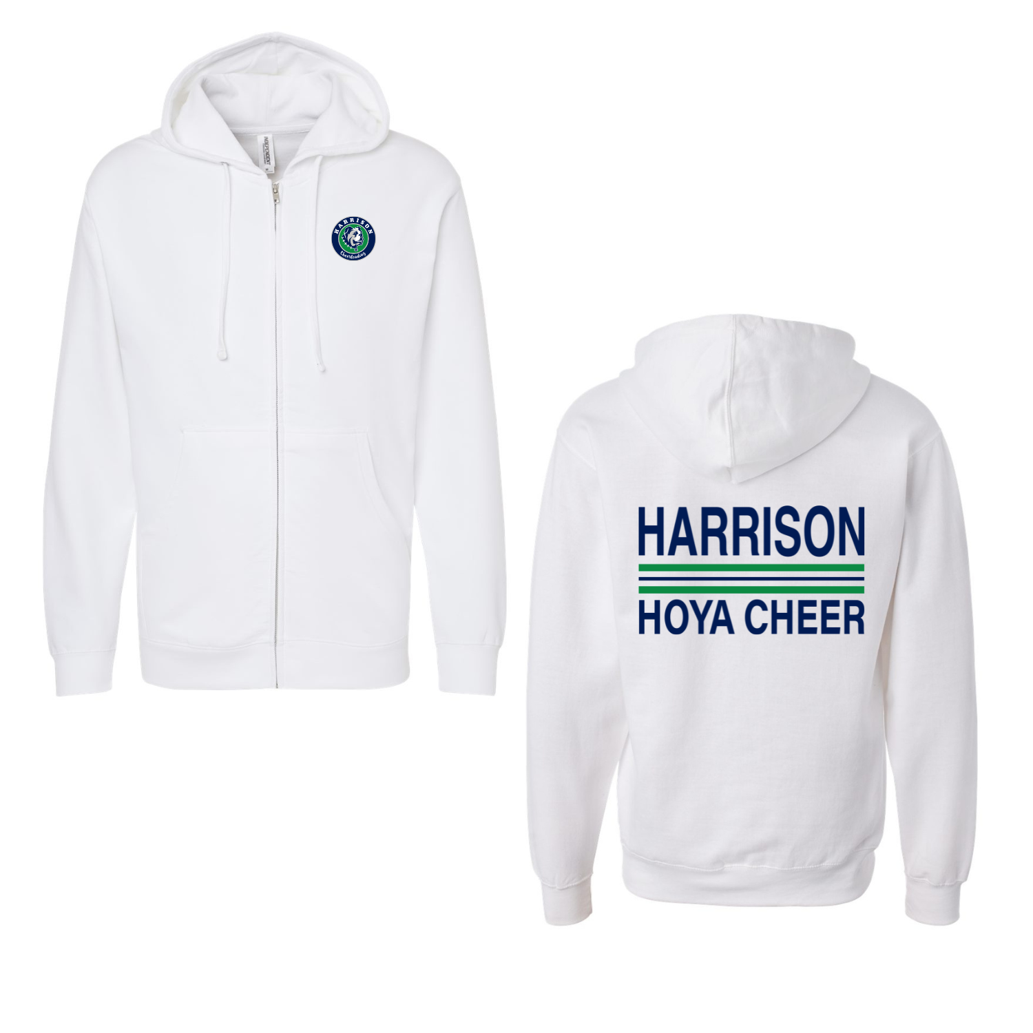 Hoya Cheer Stripes Zip Up White.png