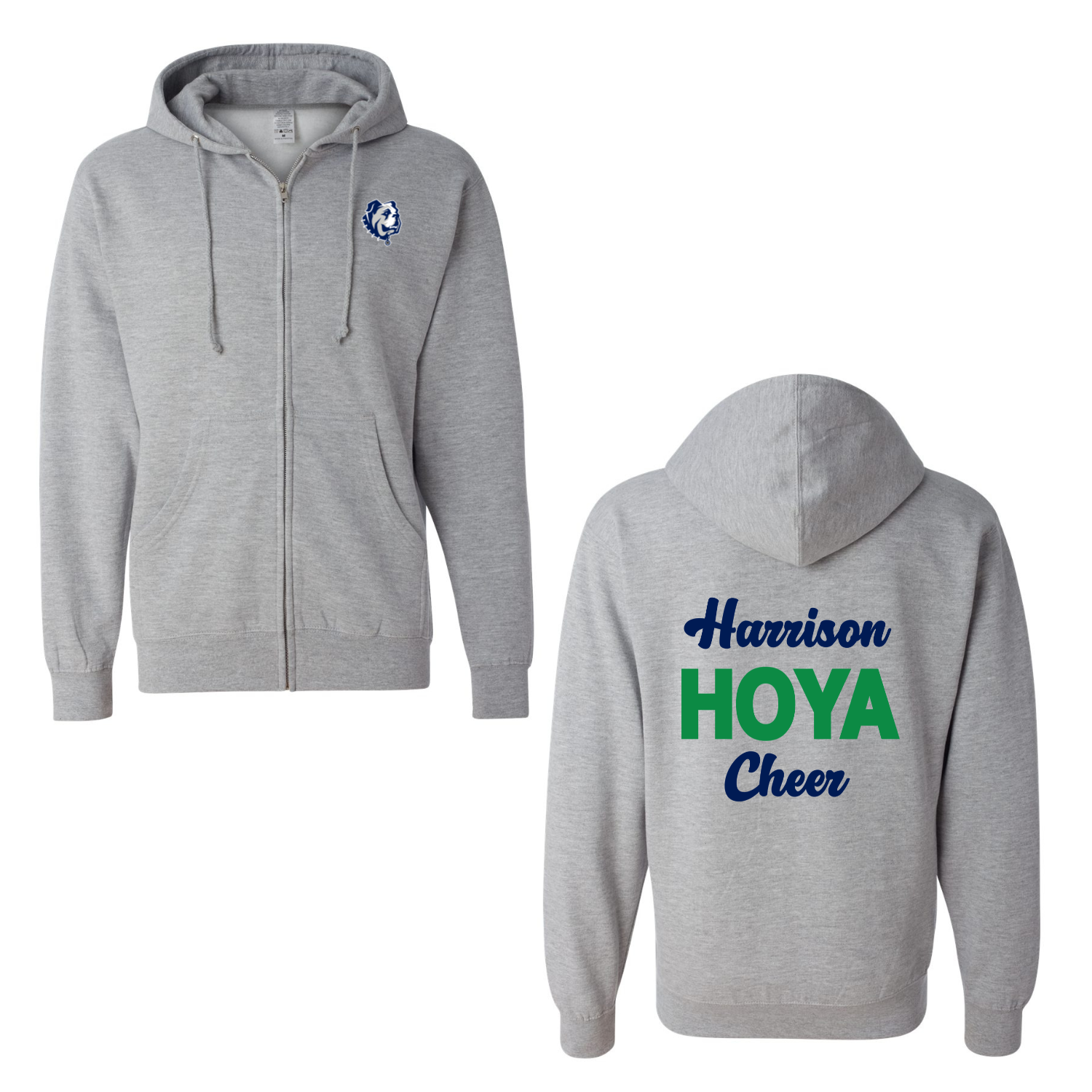 Hoya Cheer  - Zip Up Hoodie Grey.png