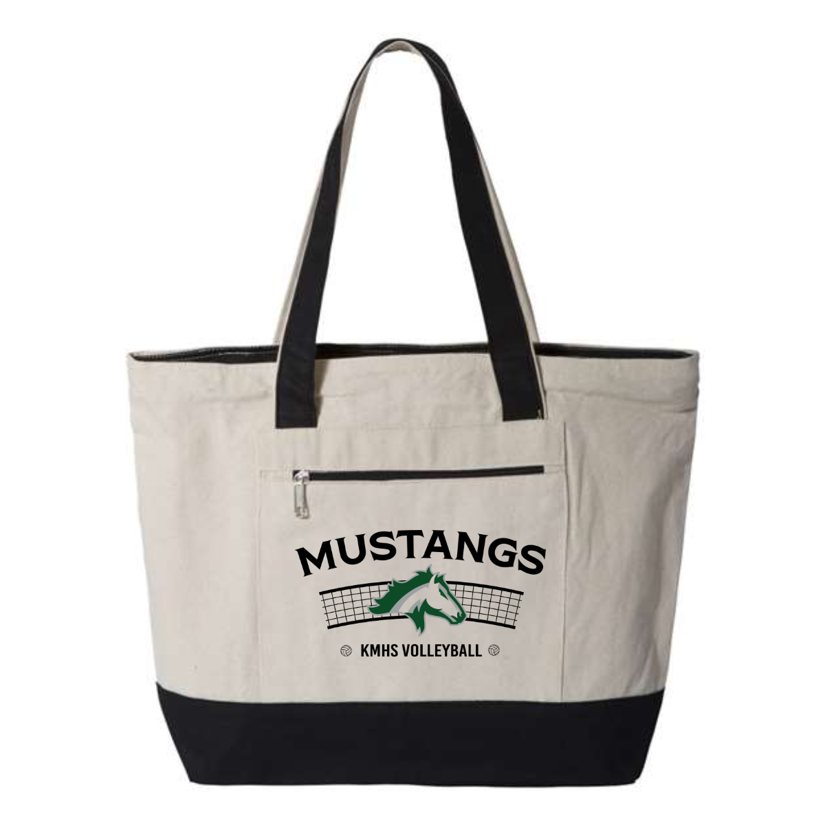 Mustang Net Zipper Tote Bag