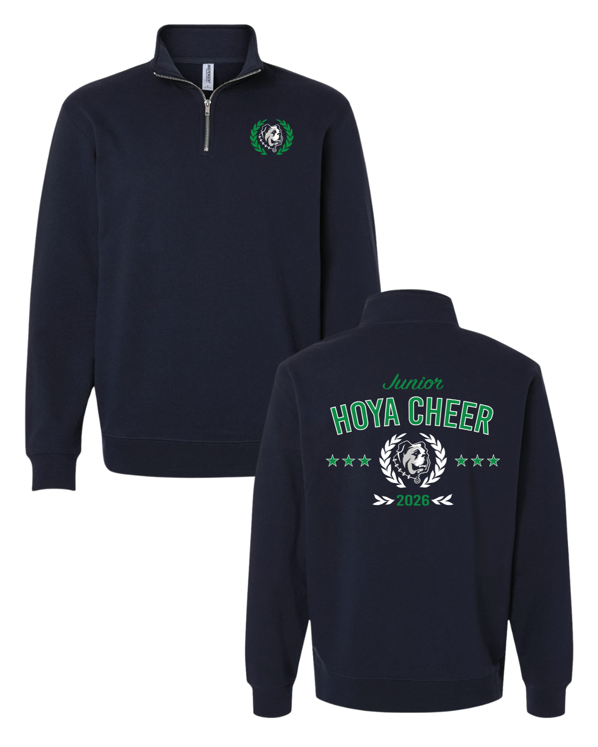 Junior Hoya Cheer Quarter Zip - Navy.png