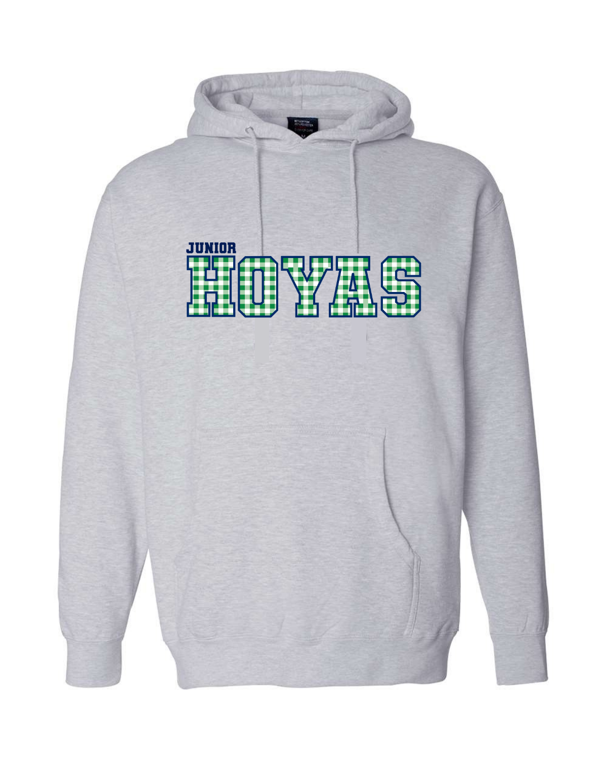 Athletic Grey Hoodie - Gingham Hoyas.png