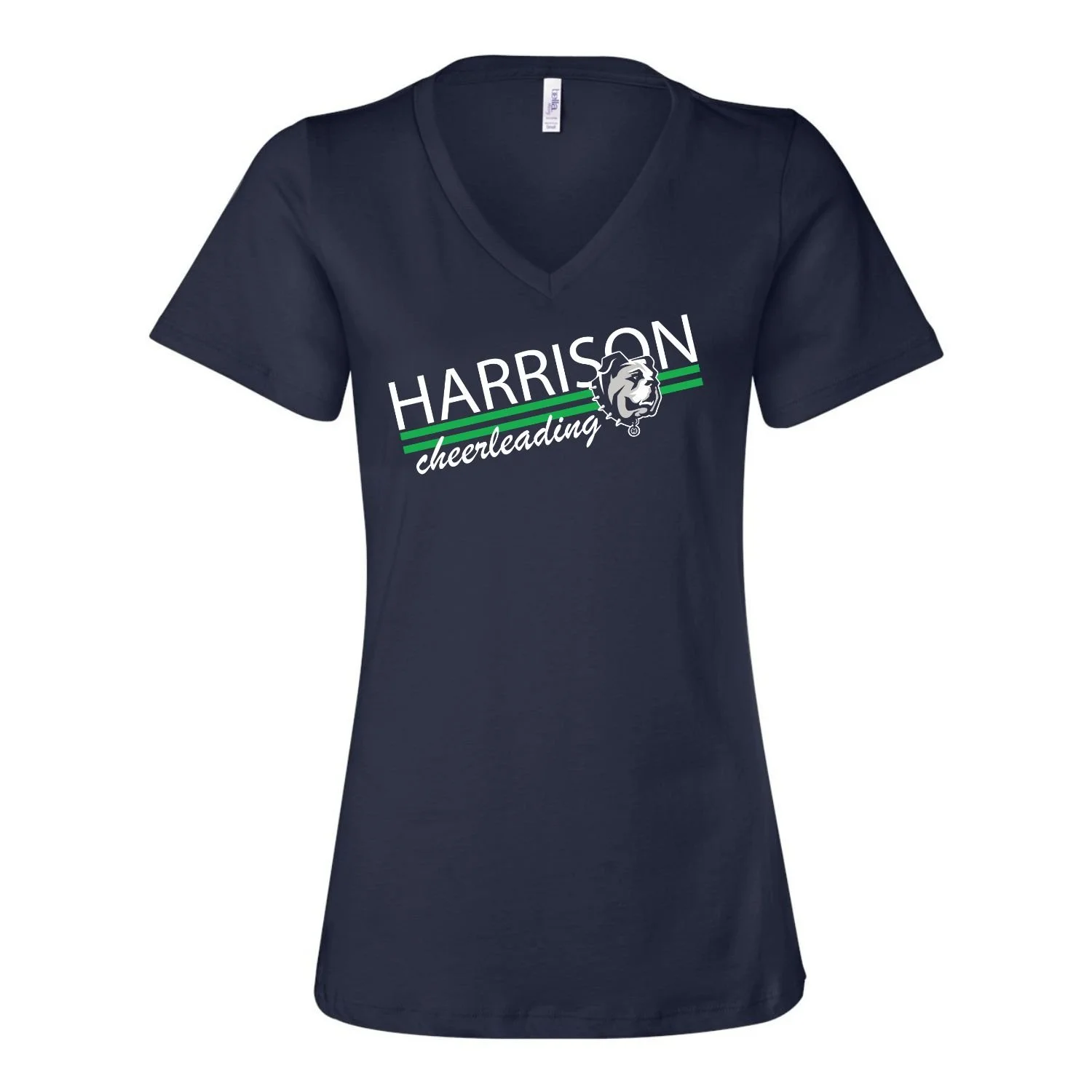 Hoya Dog Stripes Women's V-Neck Tee