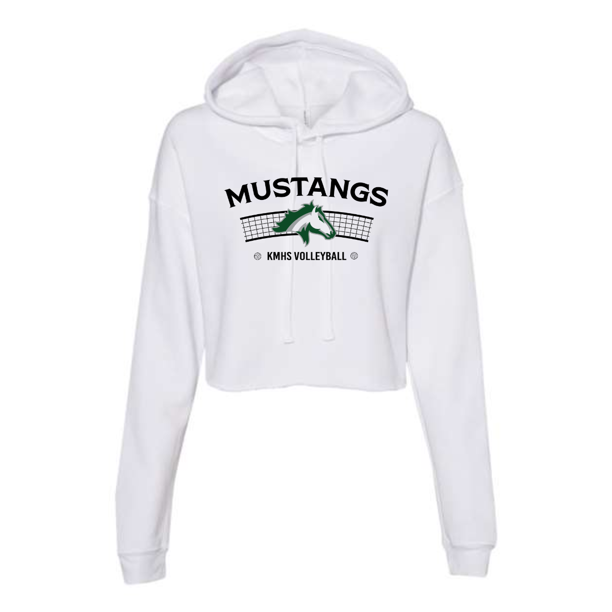 Mustangs Net Cropped Hoodie