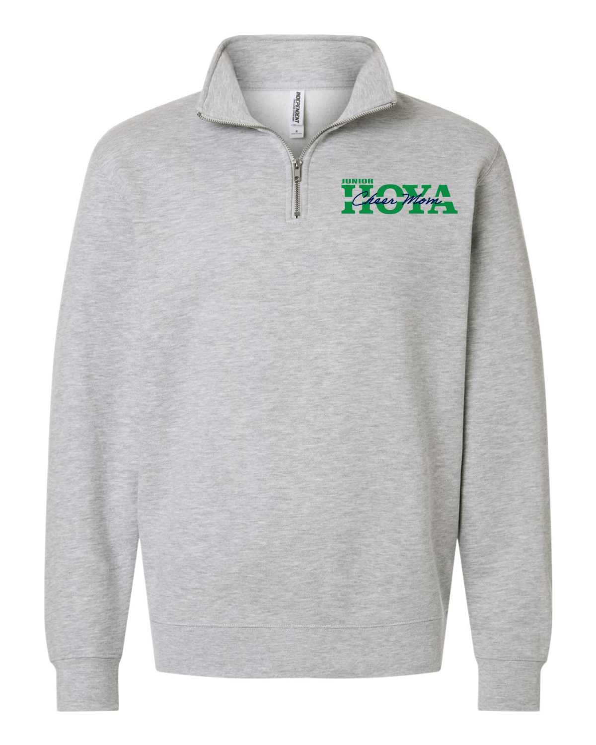 Cheer Mom Quarter Zip - Athletic Heather.png