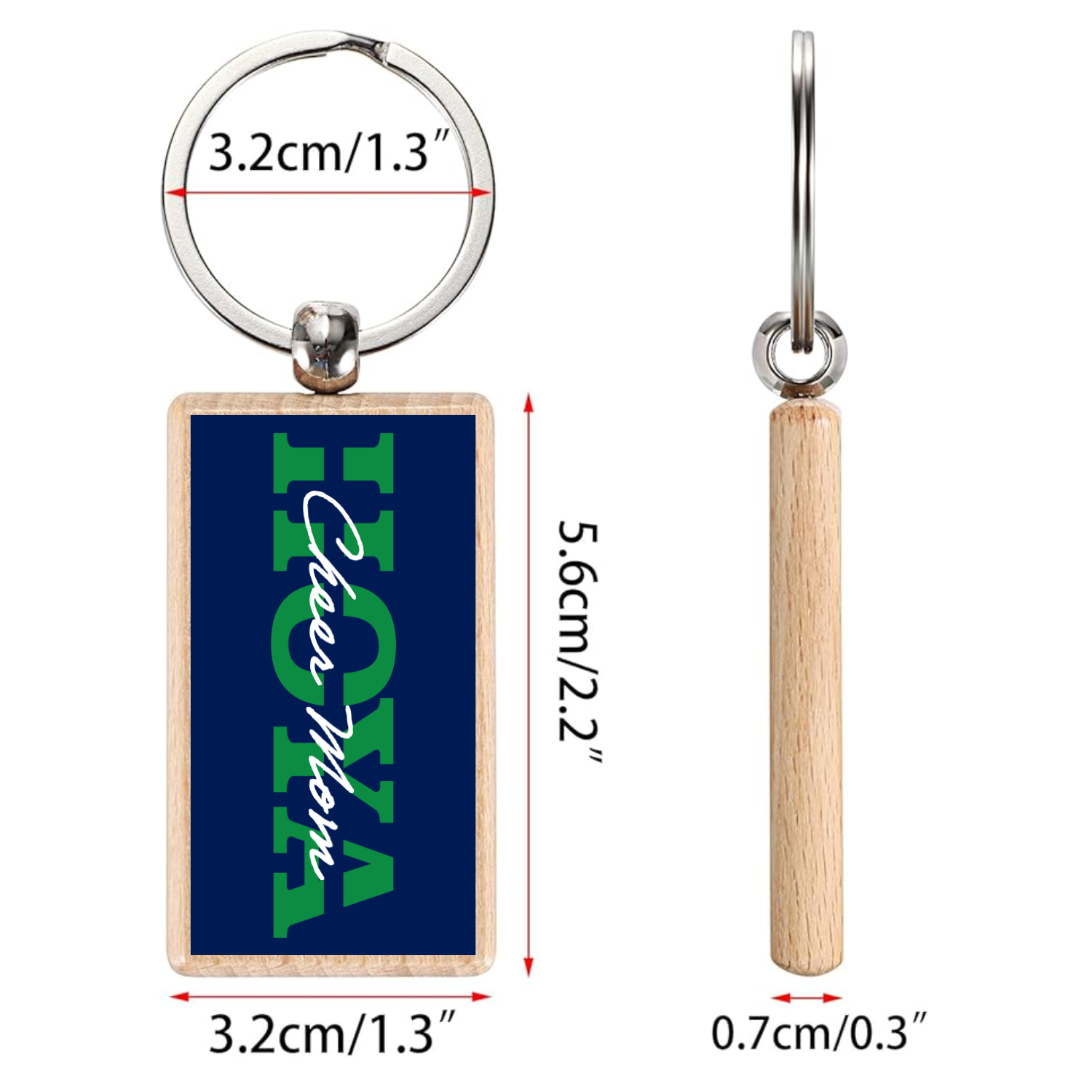 Cheer Mom  Wood Keychain Rectangle.png