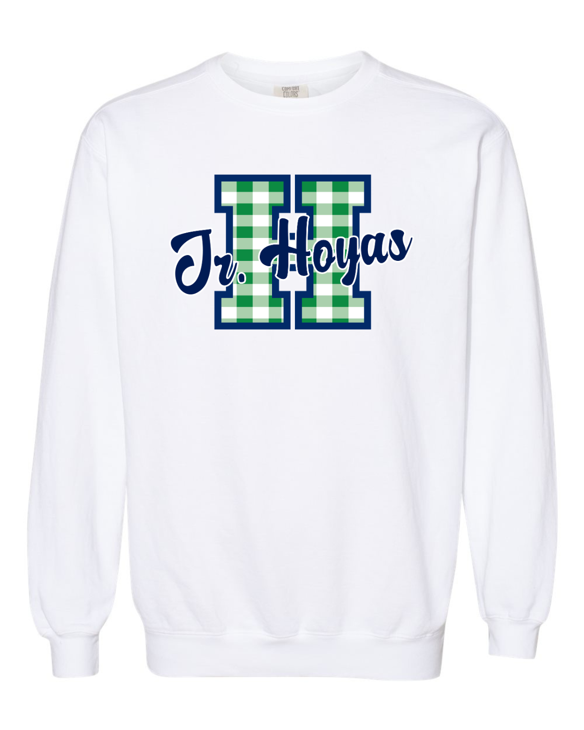 Gingham H Sweatshirt - White.png