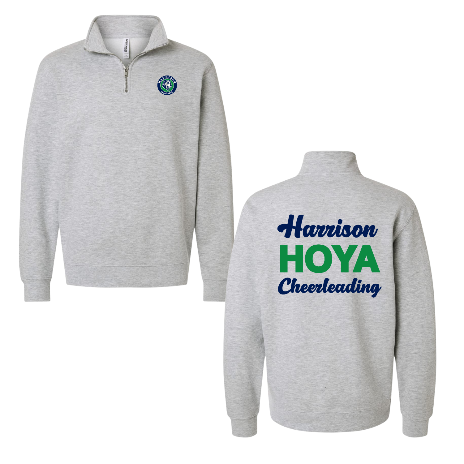 Hoya Cheerleading - Quarter Zip Grey.png